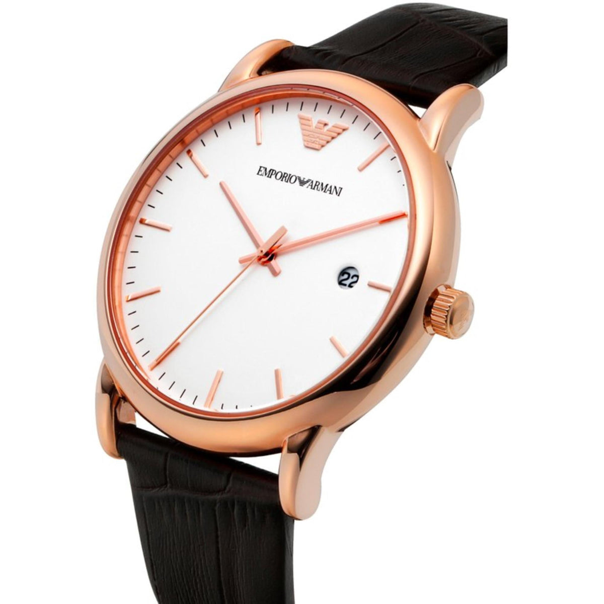  Shop Authentic Emporio Armani Luigi White Dial Brown Leather Strap Watch For Men - AR2502 - Luxxuri