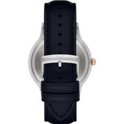 Shop Authentic Emporio Armani Renato Analog Blue Dial Black Leather Strap Watch For Men - AR2506 - Luxxuri