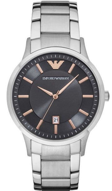  Shop Authentic Emporio Armani Renato Quartz Grey Dial Silver Steel Strap Watch For Men - AR2514 - Luxxuri