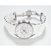  Shop Authentic Emporio Armani Sport Chronograph White Dial White Silicone Strap Watch For Men - AR5859 - Luxxuri