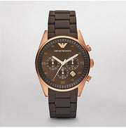  Shop Authentic Emporio Armani Sport Chronograph Brown Dial Brown Stainless Steel Watch For Men - AR5890 - Luxxuri