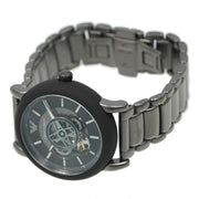  Shop Authentic Emporio Armani Meccanico Automatic Black Dial Black Steel Strap Watch For Men - AR60010 - Luxxuri