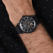  Shop Authentic Emporio Armani Aviator Chronograph Black Dial Black Leather Strap Watch For Men - AR60028 - Luxxuri