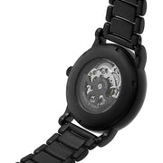 Shop Authentic Emporio Armani Meccanico Skeleton Black Dial Black Steel Strap Watch For Men - AR60045 - Luxxuri