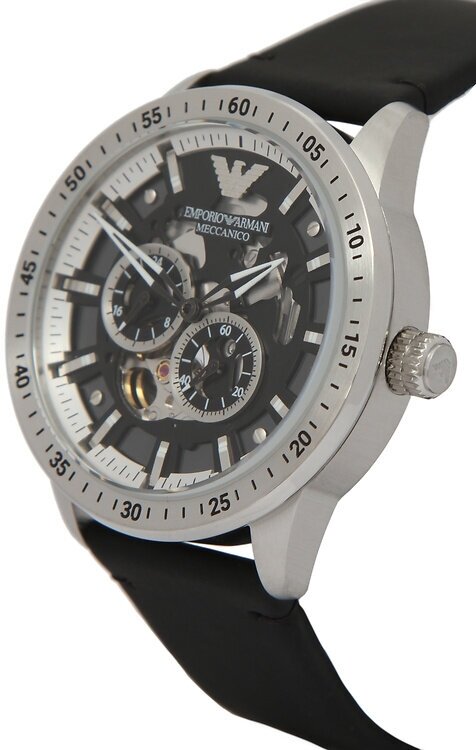  Shop Authentic Emporio Armani Renato Chronograph Automatic Black Dial Black Leather Strap Watch For Men - AR60051 - Luxxuri