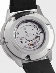  Shop Authentic Emporio Armani Renato Chronograph Automatic Black Dial Black Leather Strap Watch For Men - AR60051 - Luxxuri