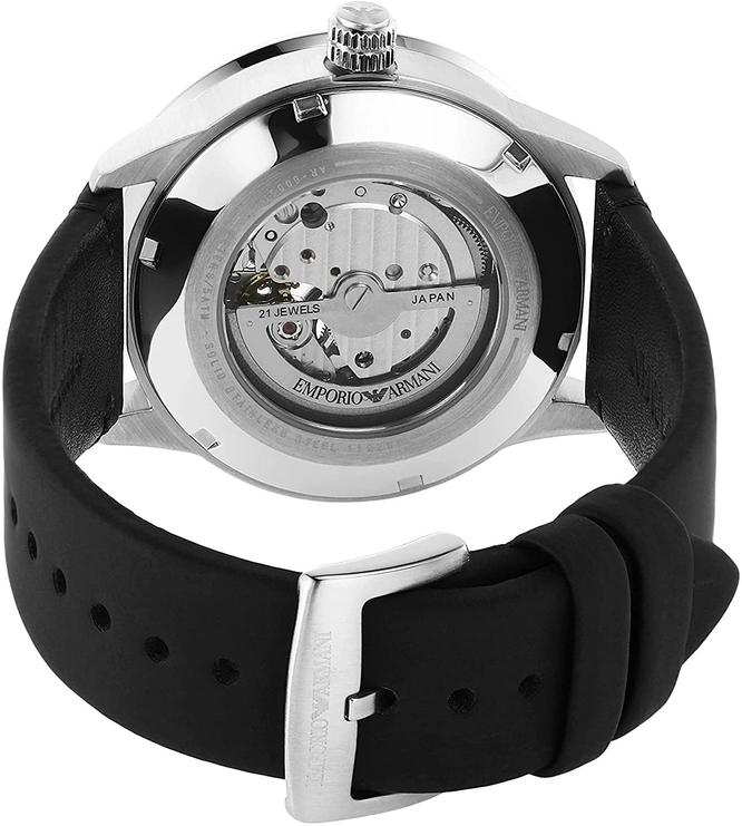  Shop Authentic Emporio Armani Renato Chronograph Automatic Black Dial Black Leather Strap Watch For Men - AR60051 - Luxxuri