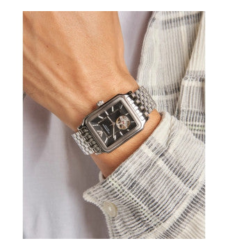  Shop Authentic Emporio Armani Diego Automatic Black Dial Silver Steel Strap Watch For Men - AR60057 - Luxxuri