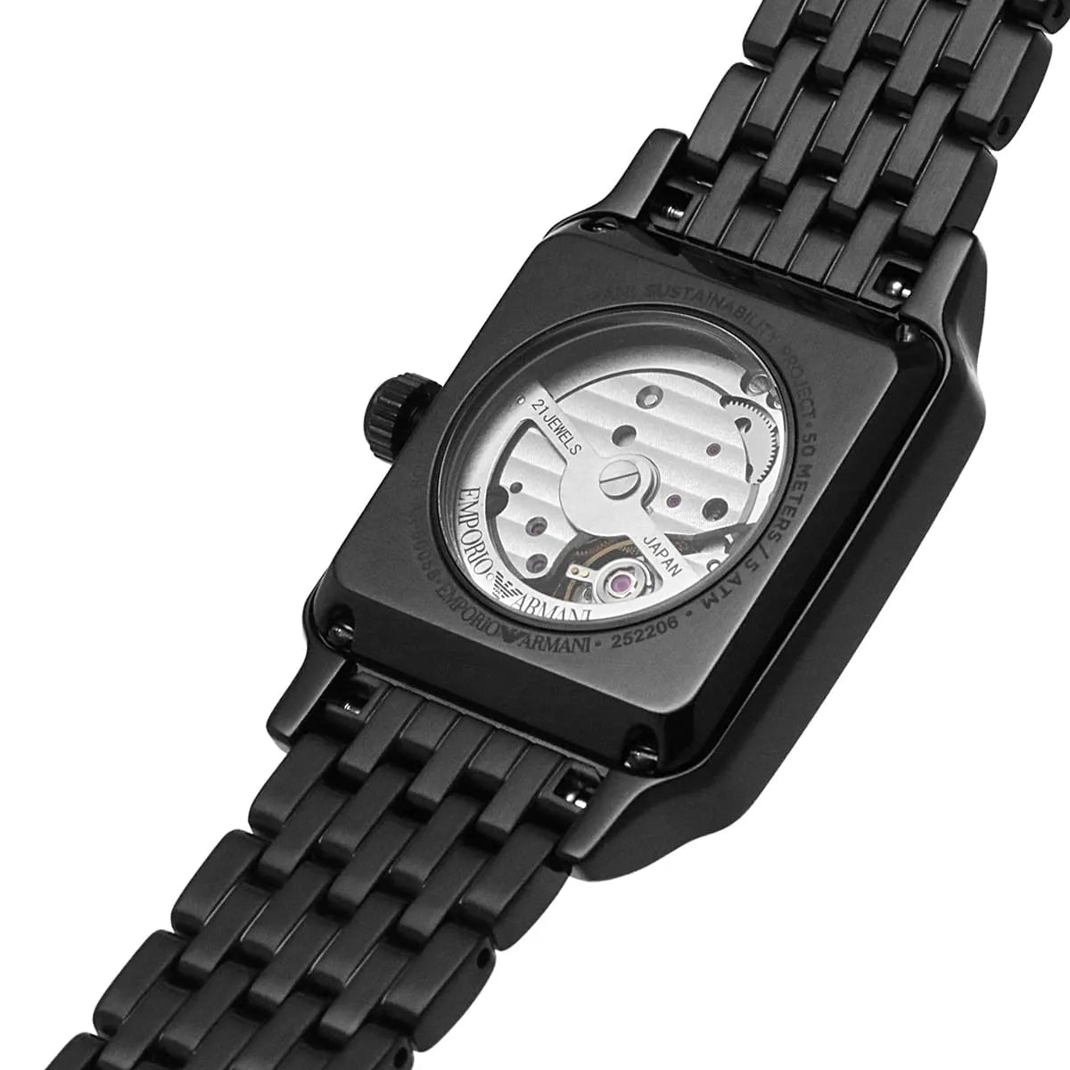  Shop Authentic Emporio Armani Meccanico Black Dial Black Steel Strap Watch For Men - AR60058 - Luxxuri