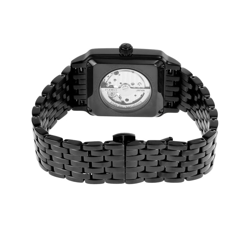  Shop Authentic Emporio Armani Meccanico Black Dial Black Steel Strap Watch For Men - AR60058 - Luxxuri