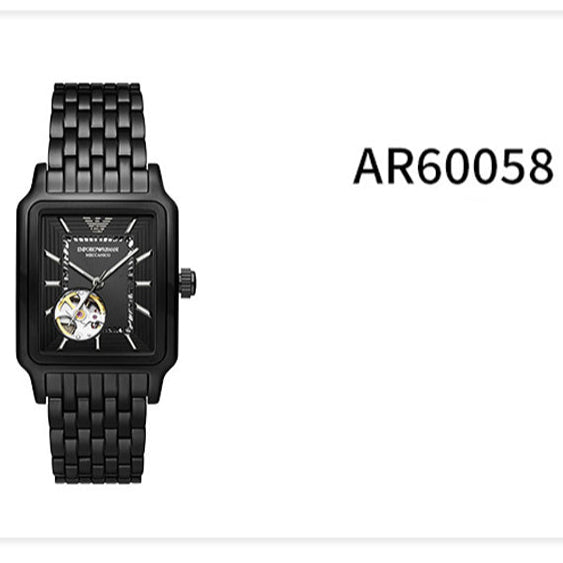  Shop Authentic Emporio Armani Meccanico Black Dial Black Steel Strap Watch For Men - AR60058 - Luxxuri
