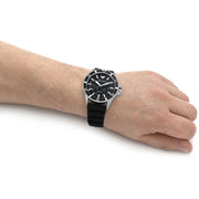  Shop Authentic Emporio Armani Meccanico Automatic Black Dial Black Silicone Strap Watch For Men - AR60062 - Luxxuri