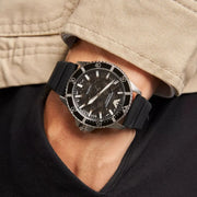  Shop Authentic Emporio Armani Meccanico Automatic Black Dial Black Silicone Strap Watch For Men - AR60062 - Luxxuri