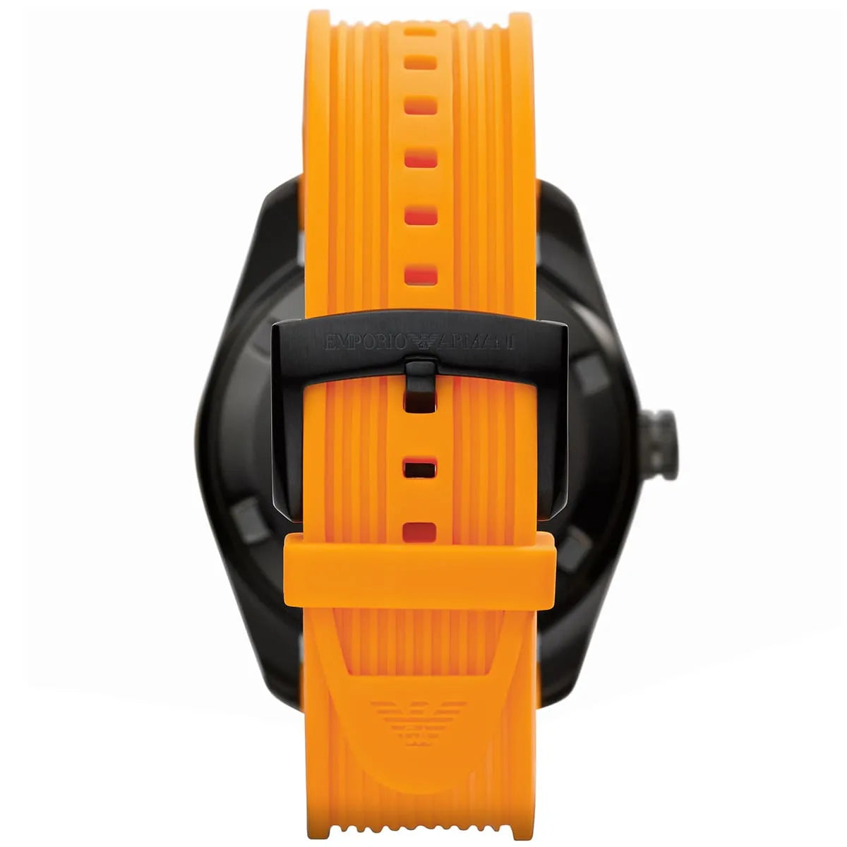  Shop Authentic Emporio Armani Sportivo Quartz Black Dial Orange Rubber Strap Watch For Men - AR6046 - Luxxuri