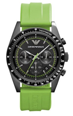  Shop Authentic Emporio Armani Sports Analog Black Dial Green Rubber Strap Watch For Men - AR6115 - Luxxuri