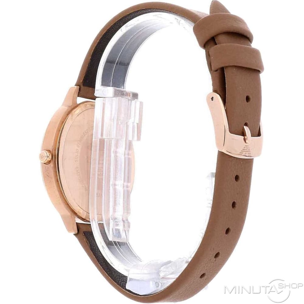  Shop Authentic Emporio Armani Classic Analog Silver Dial Brown Leather Strap Watch For Women - AR8040 - Luxxuri