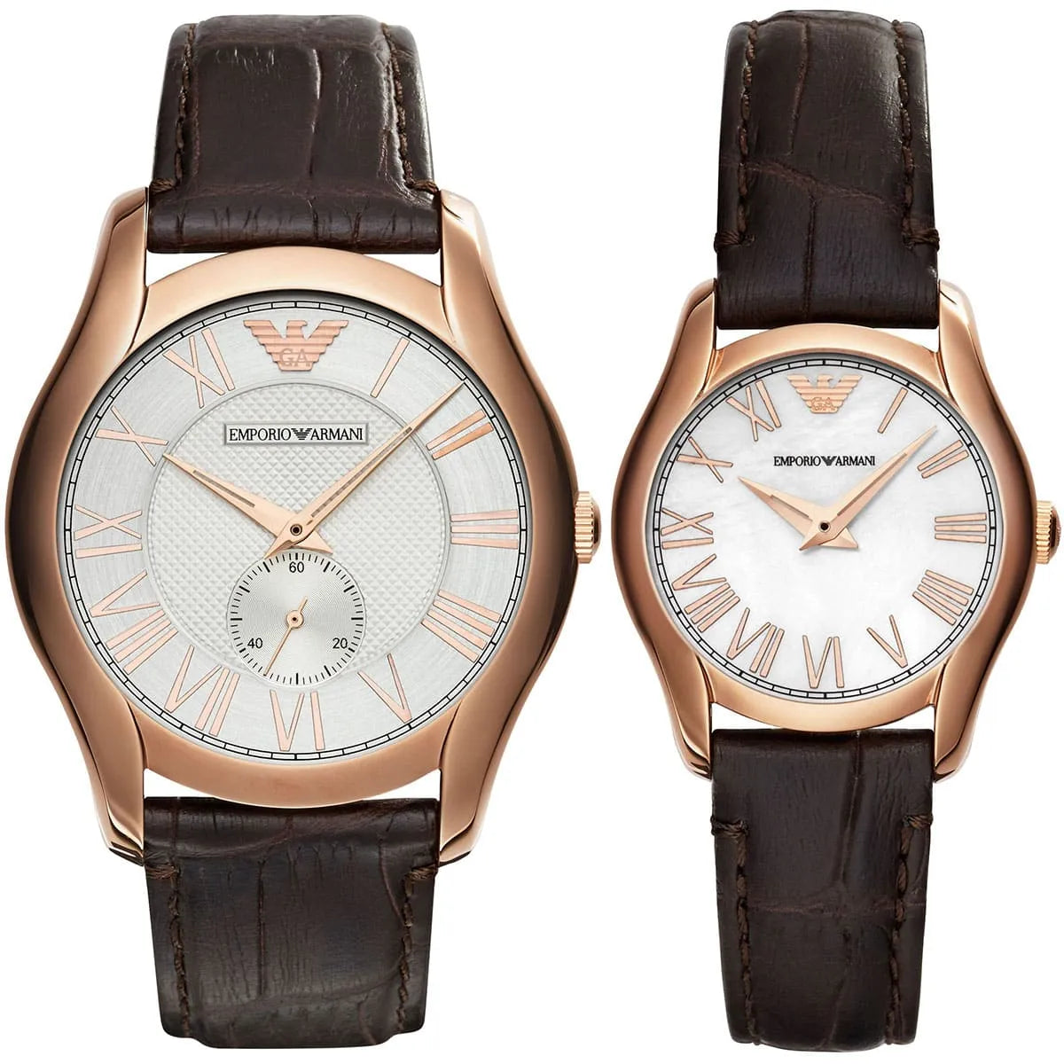  Shop Authentic Emporio Armani Classic White Dial Brown Leather Strap Watch For Men - AR9035 - Luxxuri
