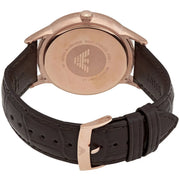  Shop Authentic Emporio Armani Classic Brown Dial Brown Leather Strap Watch For Men - AR0383 - Luxxuri