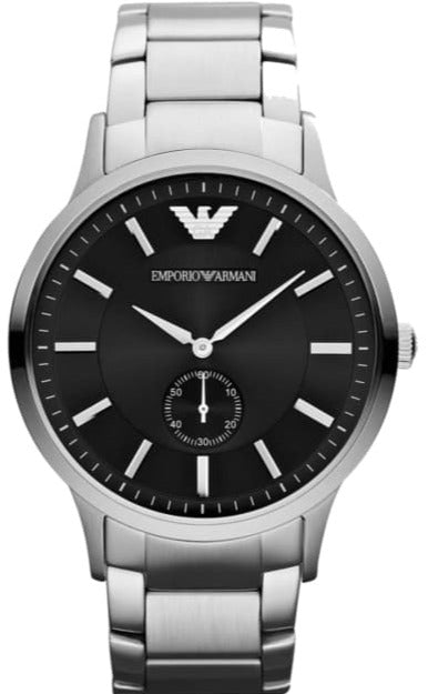  Shop Authentic Emporio Armani Classic Quartz Black Dial Silver Steel Strap Watch For Men - AR9107 - Luxxuri