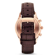  Shop Authentic Emporio Armani Classic Chronograph Burgundy Dial Brown Leather Strap Watch For Men - AR1890 - Luxxuri