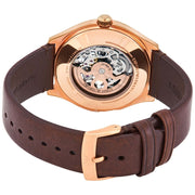  Shop Authentic Emporio Armani Meccanico White Skeleton Dial Brown Leather Strap Watch For Men - AR60005 - Luxxuri