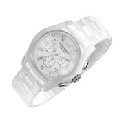  Shop Authentic Emporio Armani Chronograph Ceramic White Dial Watch For Women - AR1403 - Luxxuri