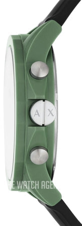  Shop Authentic Armani Exchange Outerbanks Chronograph Black Dial Black Silicone Strap Watch For Men - AX1348 - Luxxuri