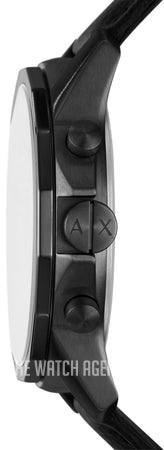  Shop Authentic Armani Exchange Banks Chronograph Black Dial Black Leather Strap Watch For Men - AX1724 - Luxxuri