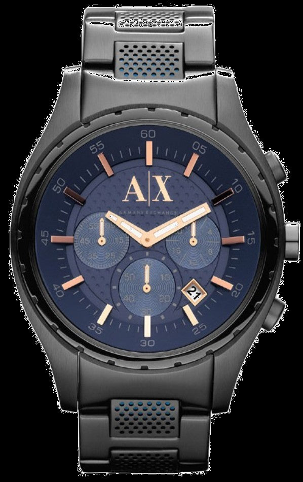  Shop Authentic Armani Exchange Chronograph Blue Dial Grey Steel Strap Watch For Men - AX1166 - Luxxuri