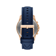  Shop Authentic Armani Exchange Banks Chronograph Blue Dial Blue Leather Strap Watch For Men - AX1723 - Luxxuri