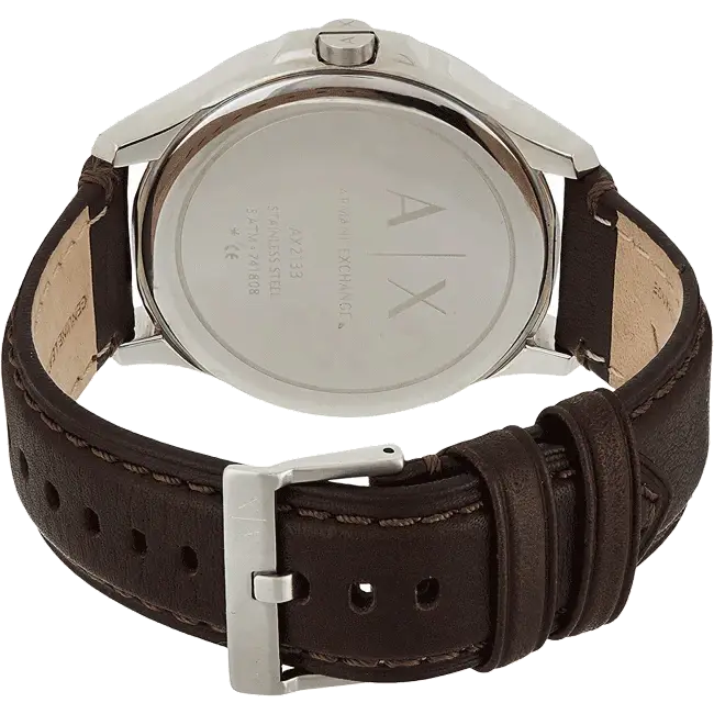  Shop Authentic Armani Exchange Whitman Silver Dial Brown Leather Strap Watch For Men - AX2100 - Luxxuri