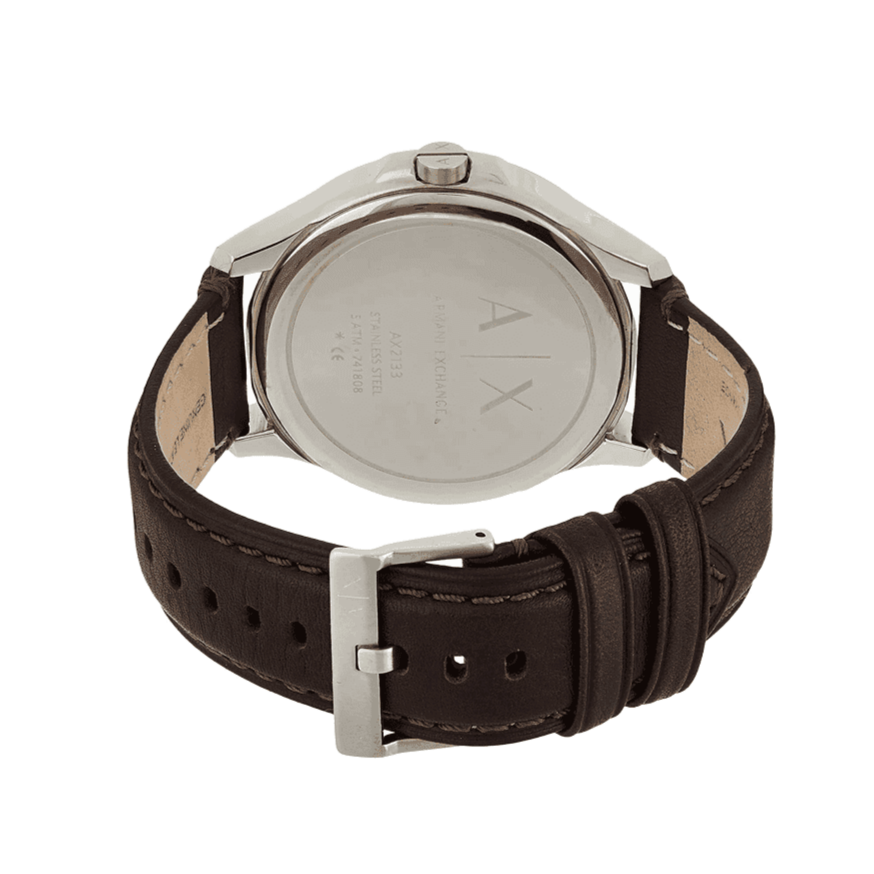  Shop Authentic Armani Exchange Whitman Silver Dial Brown Leather Strap Watch For Men - AX2100 - Luxxuri