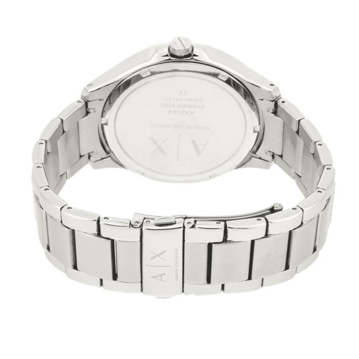  Shop Authentic Armani Exchange Hampton Chronograph Black Dial Silver Steel Strap Watch For Men - AX2103 - Luxxuri