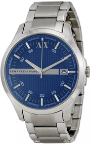  Shop Authentic Armani Exchange Hampton Chronograph Blue Dial Silver Steel Strap Watch For Men - AX2132 - Luxxuri