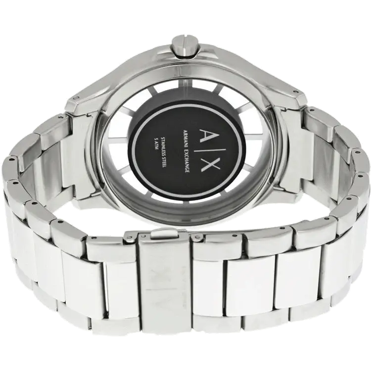  Shop Authentic Armani Exchange Hampton Chronograph Black Dial Silver Steel Strap Watch For Men - AX2179 - Luxxuri