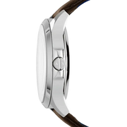  Shop Authentic Armani Exchange Hampton Chronograph White Dial Brown Leather Strap Watch For Men - AX2187 - Luxxuri