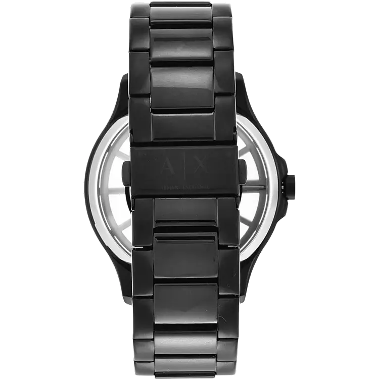  Shop Authentic Armani Exchange Hampton Chronograph Black Dial Black Steel Strap Watch For Men - AX2192 - Luxxuri