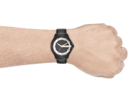  Shop Authentic Armani Exchange Hampton Chronograph Black Dial Black Steel Strap Watch For Men - AX2192 - Luxxuri
