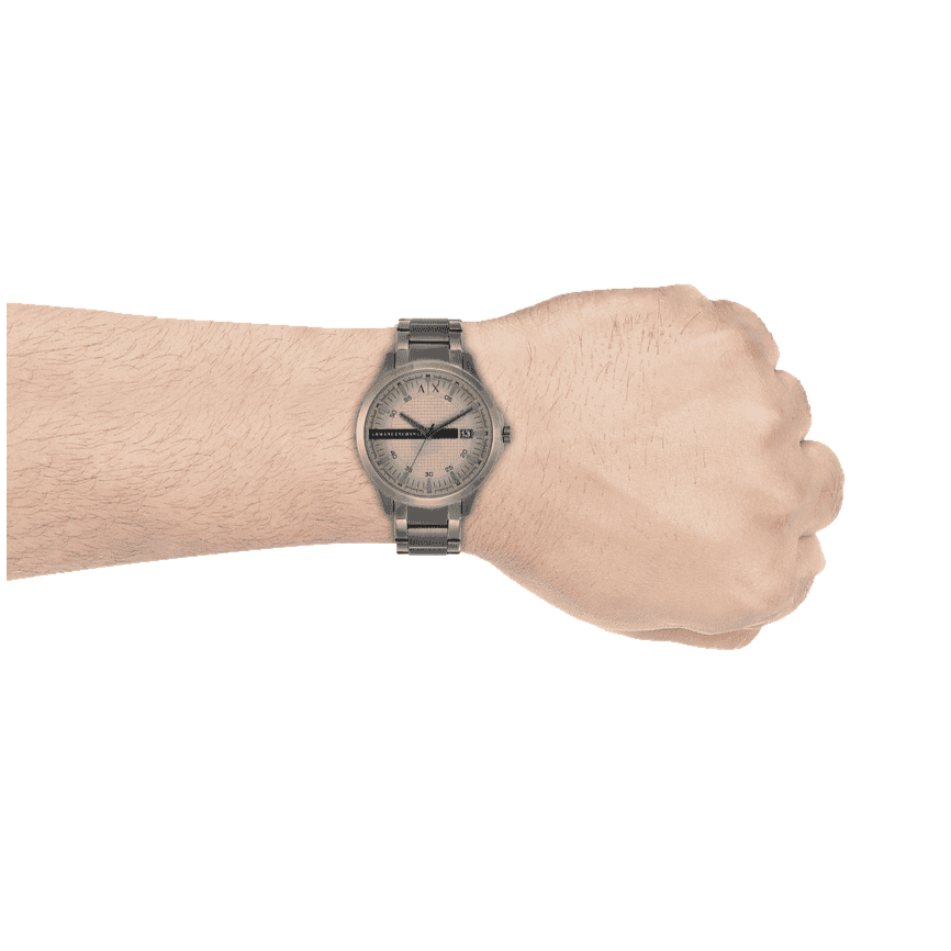  Shop Authentic Armani Exchange Hampton Chronograph Grey Dial Grey Steel Strap Watch For Men - AX2194 - Luxxuri