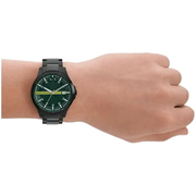  Shop Authentic Armani Exchange Hampton Black Dial Black Steel Strap Watch For Men - AX2407 - Luxxuri
