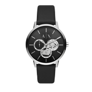  Shop Authentic Armani Exchange Cayde Chronograph Black Dial Black Leather Strap Watch for Men - AX2745 - Luxxuri