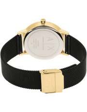  Shop Authentic Armani Exchange Lola Three Hand Black Dial Black Mesh Strap Watch For Women - AX5548 - Luxxuri