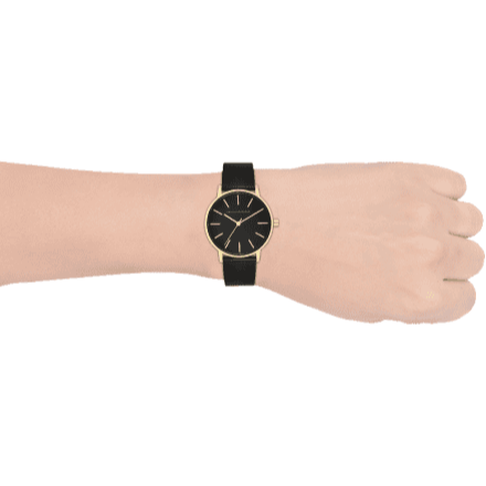  Shop Authentic Armani Exchange Lola Three Hand Black Dial Black Mesh Strap Watch For Women - AX5548 - Luxxuri