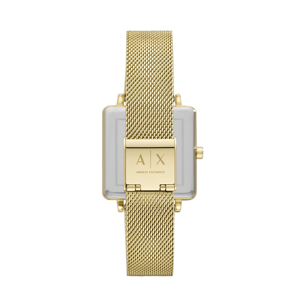  Shop Authentic Armani Exchange Lola Quartz Gold Dial Gold Mesh Strap Watch For Women - AX5801 - Luxxuri