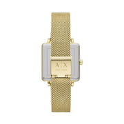  Shop Authentic Armani Exchange Lola Quartz Gold Dial Gold Mesh Strap Watch For Women - AX5801 - Luxxuri