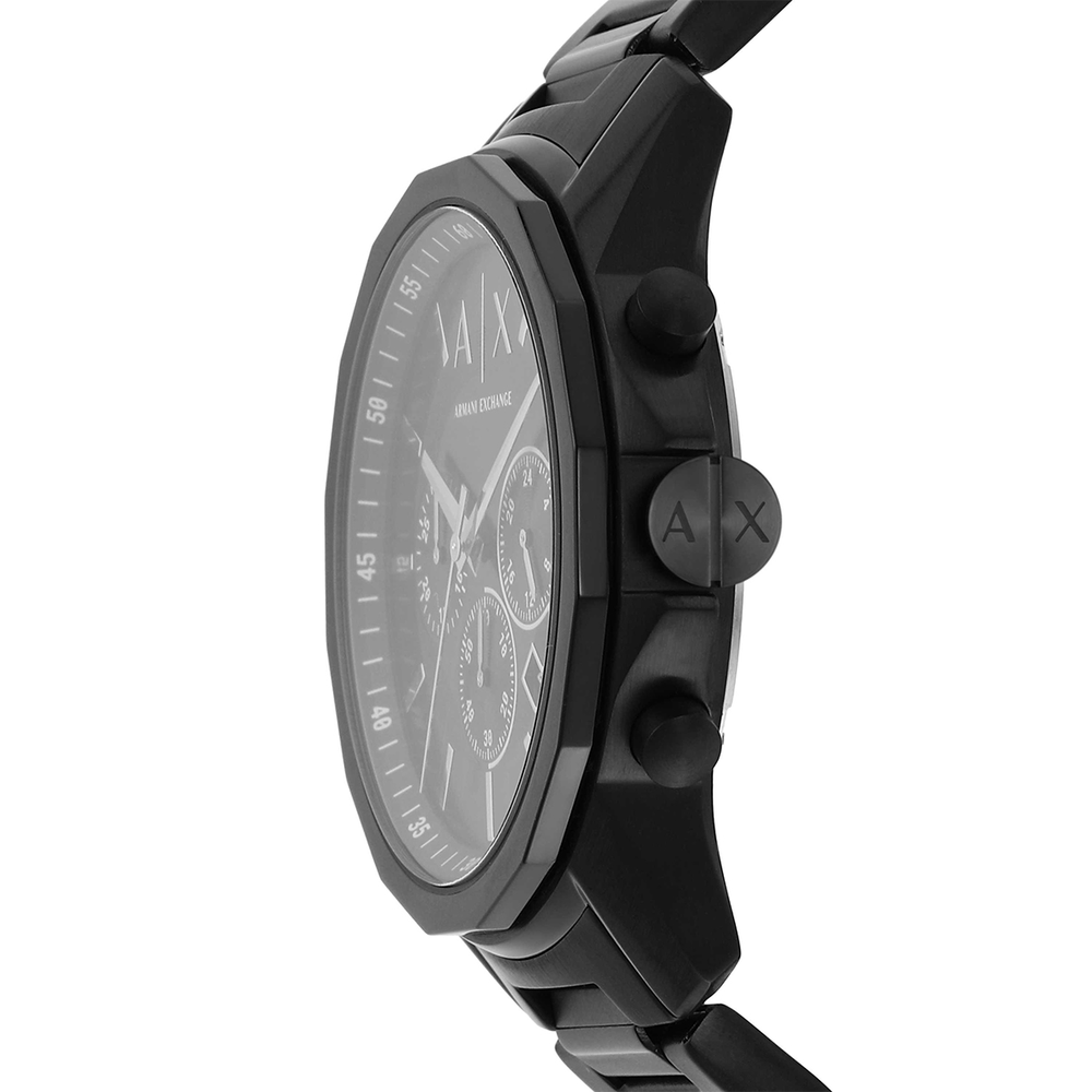  Shop Authentic Armani Exchange Banks Chronograph Black Dial Black Steel Strap Watch For Men - AX1722 - Luxxuri