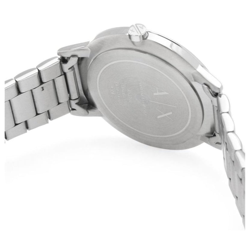  Shop Authentic Armani Exchange Cayde Analog Black Dial Silver Steel Strap Watch For Men - AX2700 - Luxxuri
