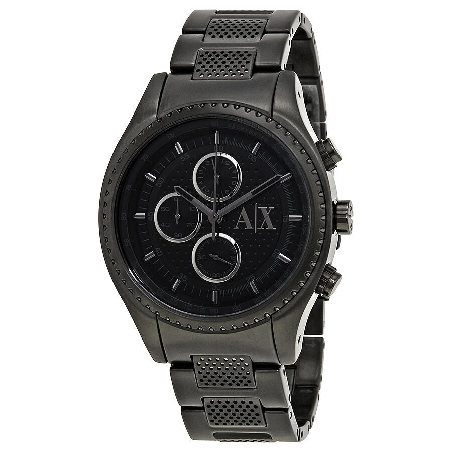  Shop Authentic Armani Exchange Chronograph Black Dial Black Steel Strap Watch For Men - AX1605 - Luxxuri