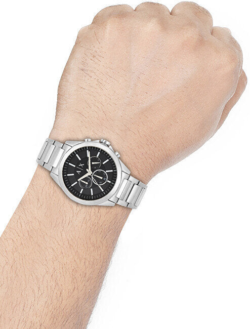  Shop Authentic Armani Exchange Drexler Chronograph Black Dial Silver Steel Strap Watch for Men - AX2600 - Luxxuri