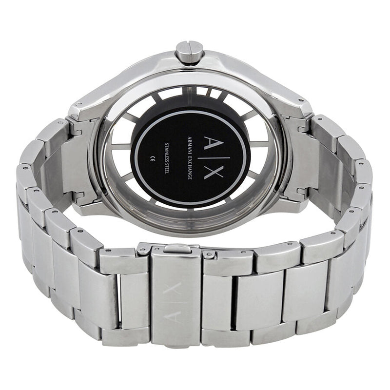  Shop Authentic Armani Exchange Hampton Chronograph Skeleton Black Dial Silver Steel Strap Watch For Men - AX2199 - Luxxuri